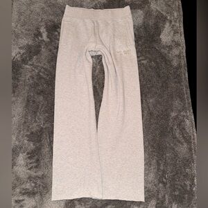 Victorias Secret Beige sweatpants Boyfriend sweats small gold foil logo